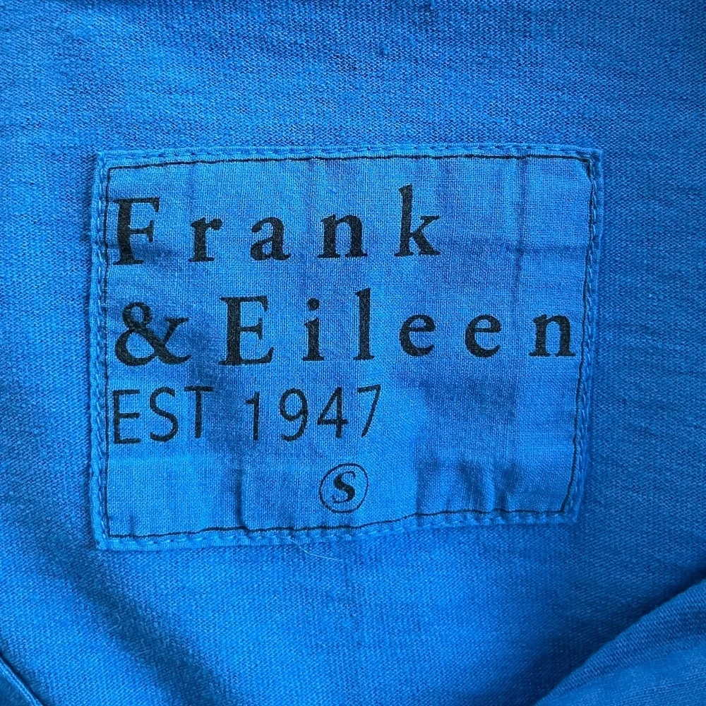 FRANK & EILEEN | 100% Cotton Preppy Classic Lauren Dress in Blue Bird | Size S - Picture 9 of 11